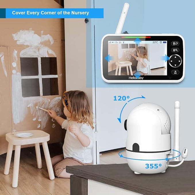 HelloBaby 5" Screen Baby Monitor - Image 6