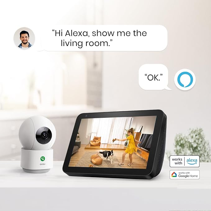 aosu 4MP Security Camera Indoor, 2.5K Baby Monitor Pet Camera 360° - Image 7