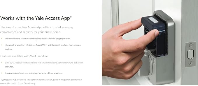 Emtek EMP21211US10B Empowered 2 Electronic Touchscreen/Fingerprint Key Free - Image 6