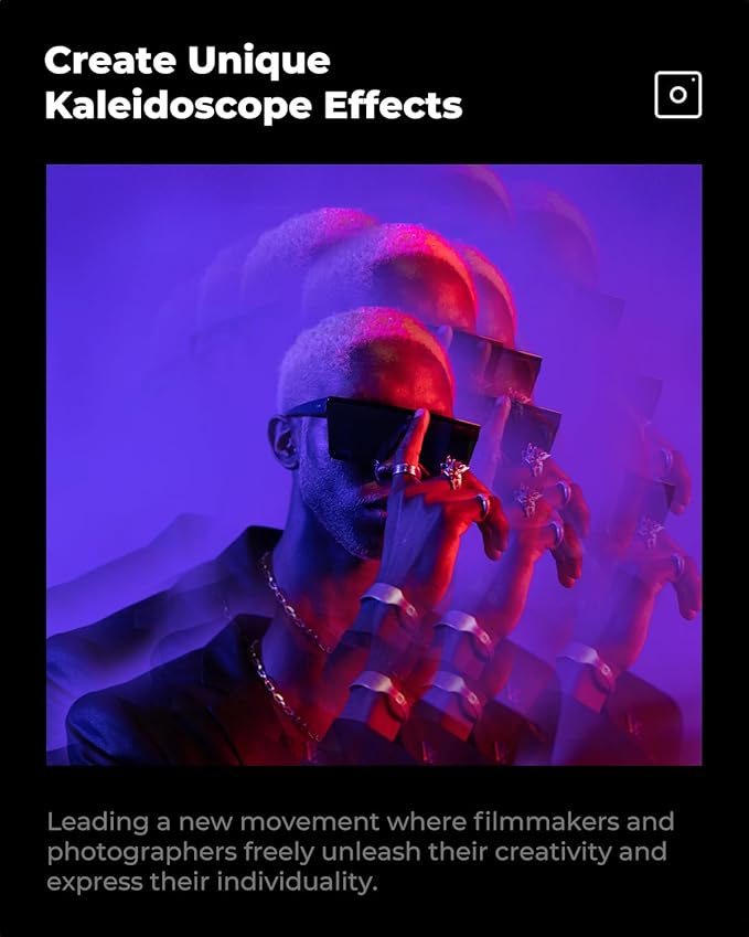K&F CONCEPT 58mm Kaleidoscope Filter, Special Effects Filter Prism Crystal Glass - Image 3