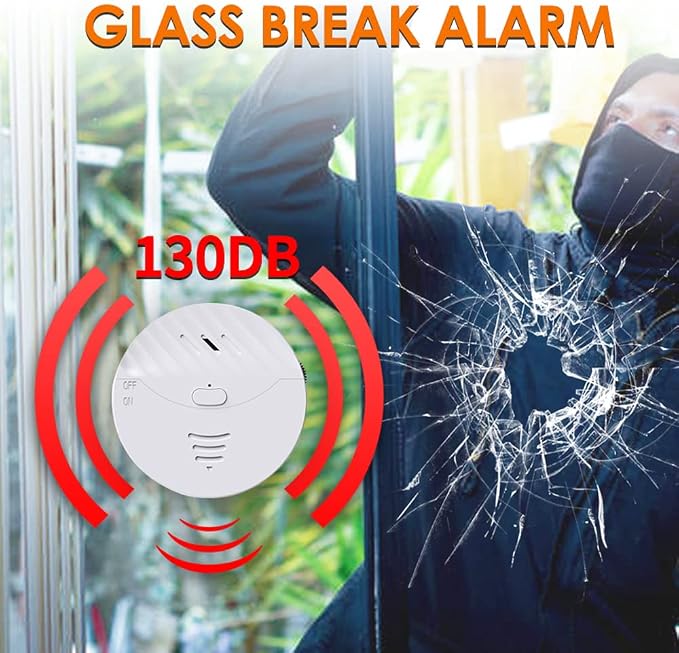 WiFi Window Alarm System, 2 Pack Glass Break Detection - Image 3