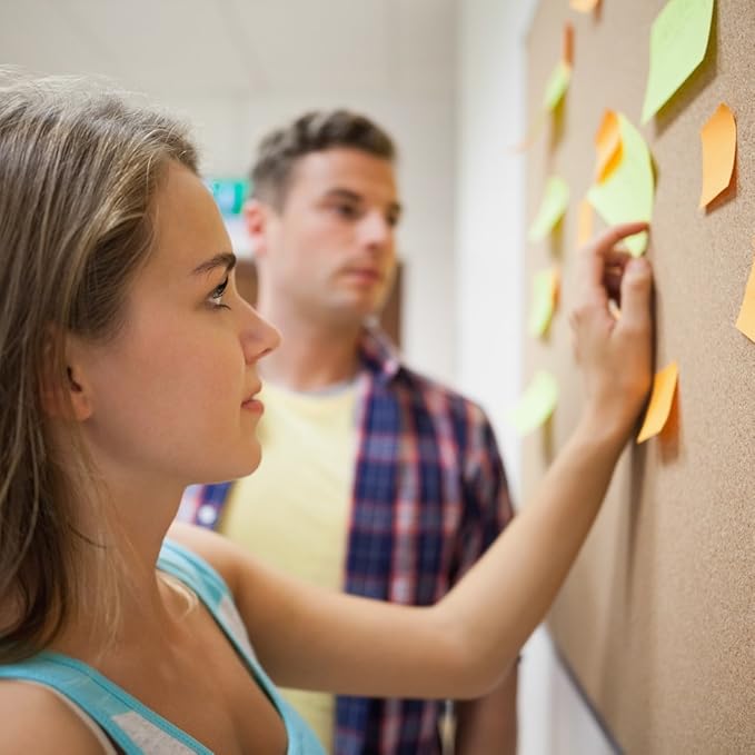 Lockways Large 60" x 36" Large Cork Board Bulletin Board, Framed CorkBoard, Wall-Mounted Notice Message Pin Board, Silver Aluminium Framed