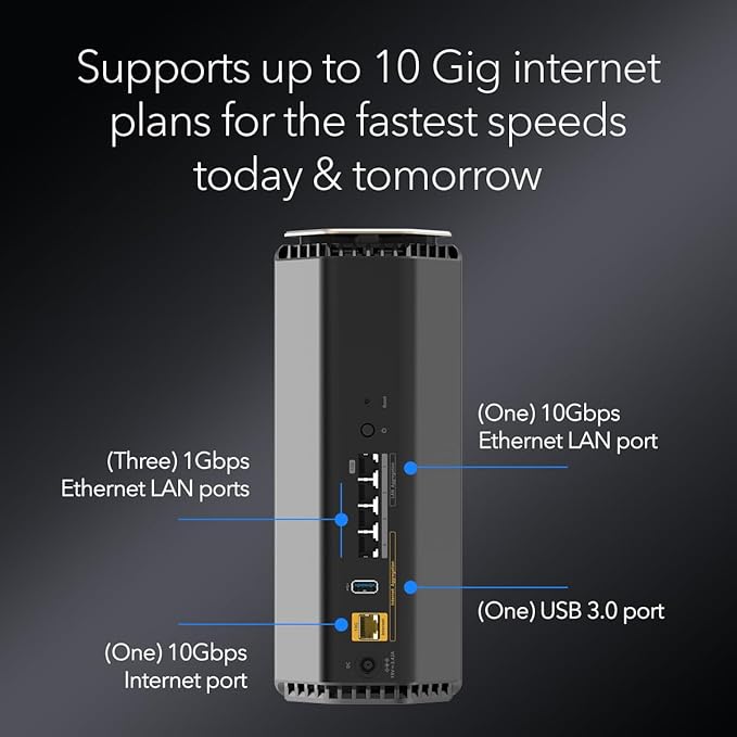 NETGEAR Nighthawk WiFi 7 Router – Router Only, 17 Gbps Wireless Speed, 10 Gig - Image 6