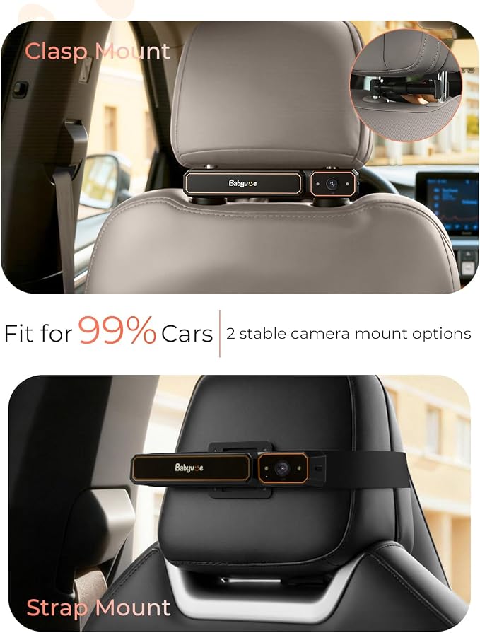 Babyvue BV6 Wireless Baby Car Camera Fast Setup, No Wiring Car Baby Monitor | - Image 7