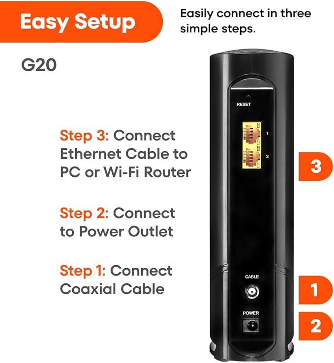 Arris - Cable Modem Router Combo - Fast DOCSIS 3.1 Multi-Gigabit WiFi 6 - Image 4