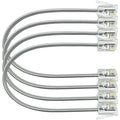 NECABLES 4Pack 6 Inch Short Telephone Cord Phone Cable Wall Phone Cord by NECABLES