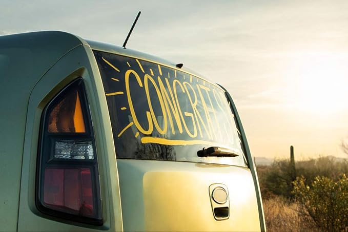 Glass Pen Window Marker: Liquid Chalk Pens for Glass, Whiteboard Markers with Washable Paint - Graduation, Car Windows, Mirror Pen, Storefront, Wedding, Parade, Party & Holiday (Green, Fine Tip)