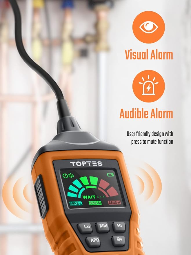 TOPTES CO & Gas Detector Set: CT-580 Carbon Monoxide Detector & PT520A Natural - Image 7