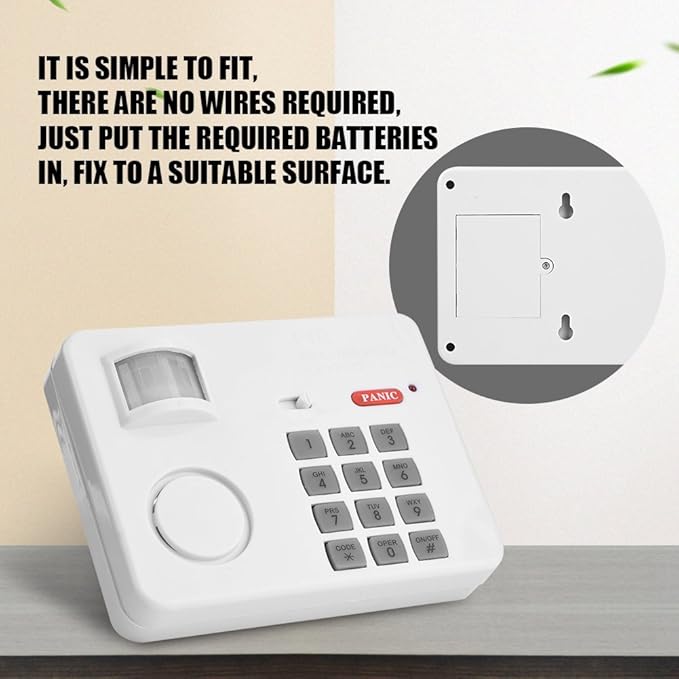 105DB Password Wireless Home Security Emergency Keypad Alarm Siren, 105° Alarm - Image 3