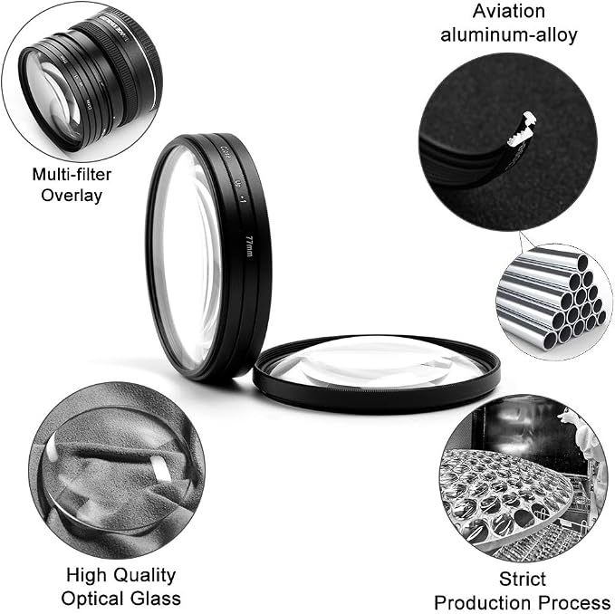 82mm Close-up Filter Kit 4 Pieces Macro Filter Accessory Close-up Lens Filter - Image 2