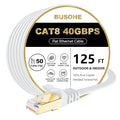 BUSOHE Cat 8 Ethernet Cable 125 FT, 40Gbps 2000Mhz High Speed Flat Cat8 Cable by BUSOHE