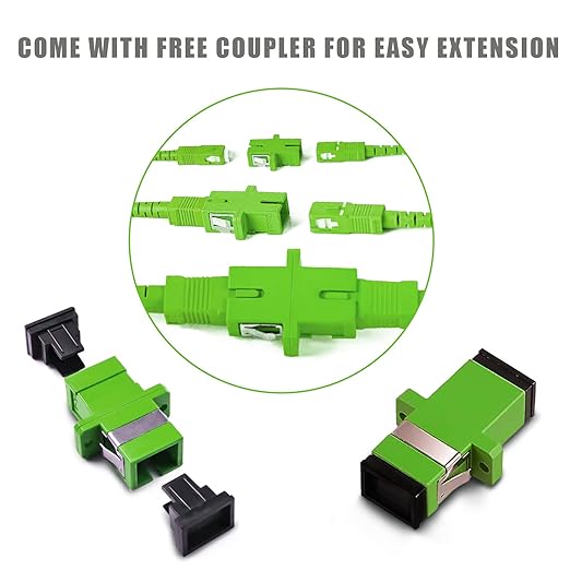 50Pack - 10m SC/APC to SC/APC Fiber Optic Internet Cable, Armored Single Mode - Image 4