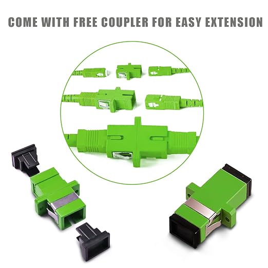 10-Pack - 20m SC/APC to SC/APC Fiber Optic Internet Cable, Armored Single Mode - Image 5