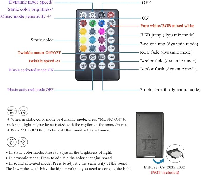 AKEPO Upgraded Car Home APP Twinkle Fiber Optic Lights Kit, Dual Head 16W 900 - Image 3