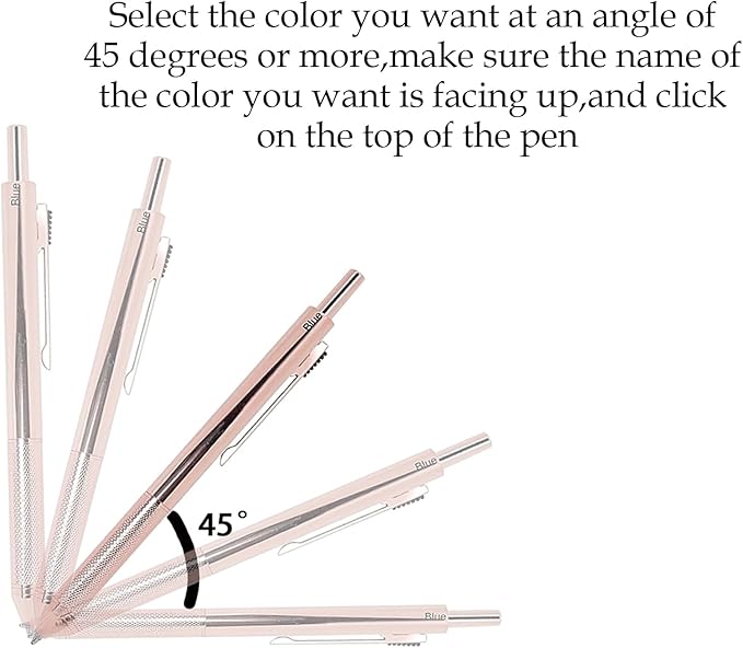 4-in-1 Four-Color Multifunctional Pen, Black/Red/Blue Ballpoint Pen and 0.5mm Mechanical Pencil, Metal Case Pen, Great Gift for Friends, Loved Ones (Blue)
