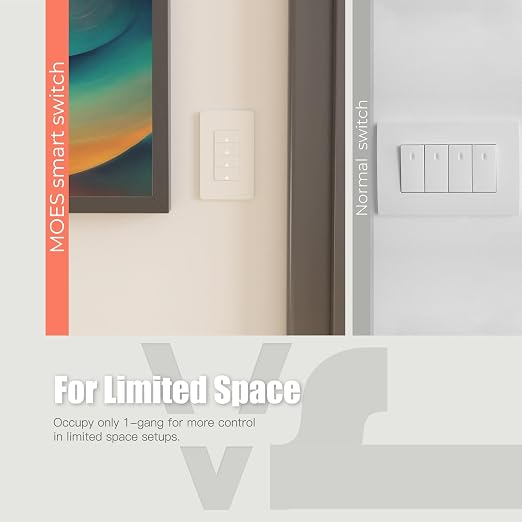 MOES 2nd Generation Zigbee Smart Switches 3 Gang, No Netural Wire, Require MOES - Image 5