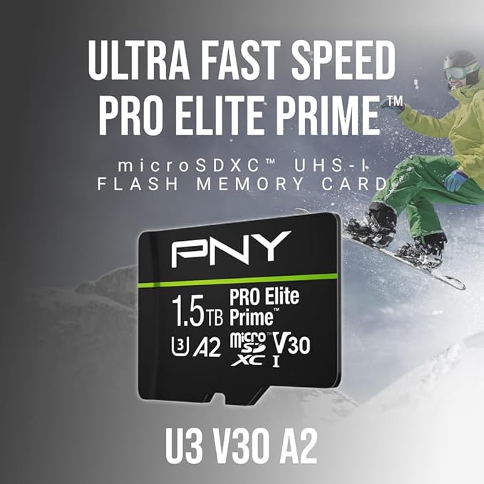 PNY 1.5TB PRO Elite Prime™ C10 U3 V30 A2 microSDXC Flash Memory Card – - Image 4