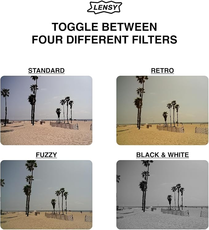 LENSY Screen Free Digital Camera | Four Built in Filters | Rechargeable - Image 6