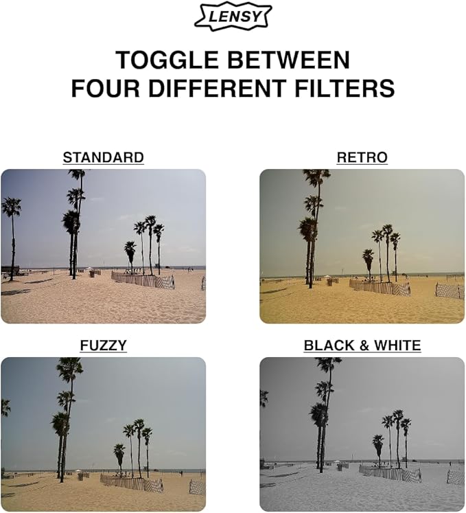 LENSY Screen Free Digital Camera | Four Built in Filters | Rechargeable - Image 6