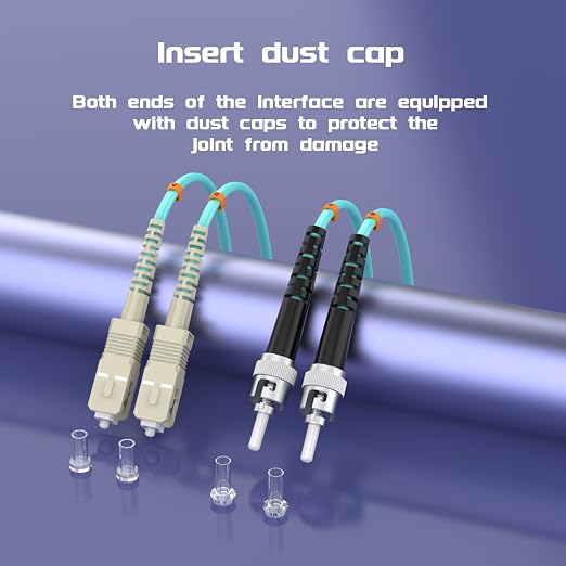 Fiber Patch Cable OM3 SC/UPC to ST/UPC 115ft/35meters, 10Gb/Gigabit MultiMode - Image 6