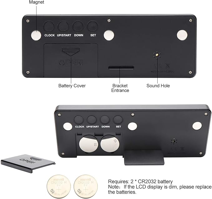 A AIMILAR Digital Countdown Days Timer - AY4053-Black Upgraded Big 999 Days Count Down Clock for Vacation Retirement Wedding