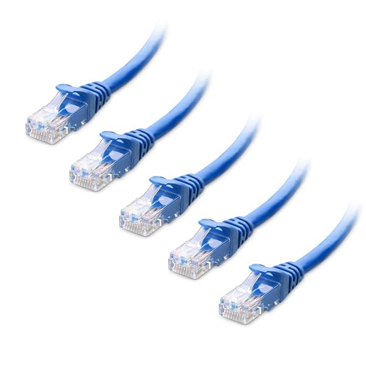 Cable Matters 10Gbps 5-Pack Snagless Cat 6 Ethernet Cable - 4ft by CableMatters