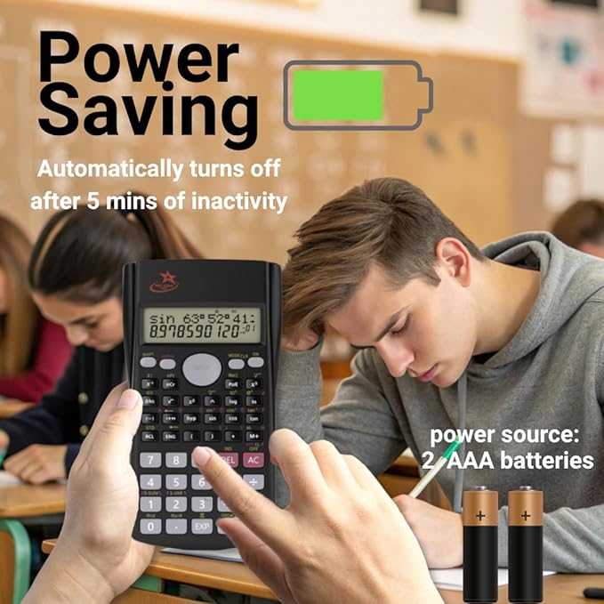 SC 216 Non Graphing Scientific Calculator for School by Red Star Tec (2 Pack Bundle)