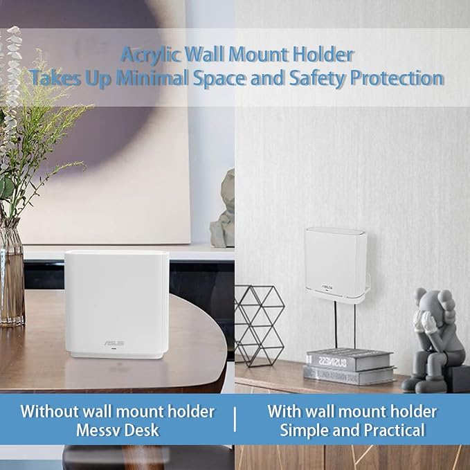 Wall Mount Holder for ASUS ZenWiFi AX AC Whole-Home Tri-Band Mesh System WiFi 6 - Image 2