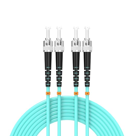 OM3 Fiber Patch Cable ST/UPC to ST/UPC 7ft/2meters 10BG/Gigabit Multimode by Buacoz