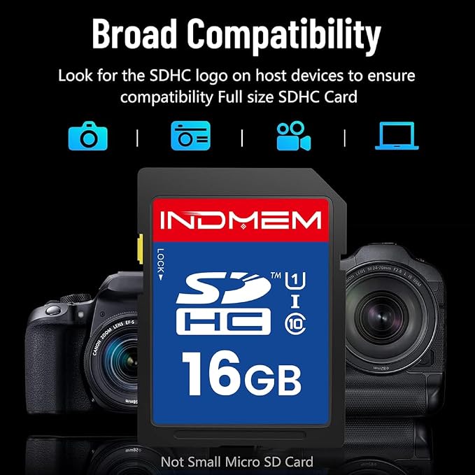 16GB SD Card, C10 SDHC UHS-I Memory Cards U1 Class 10 High-Speed Full 4K HD - Image 5