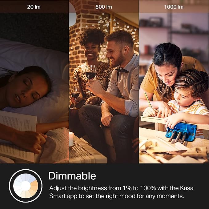 Kasa Smart Bulb, 1000 Lumens Full Color Changing Dimmable Smart WiFi Light Bulb - Image 7