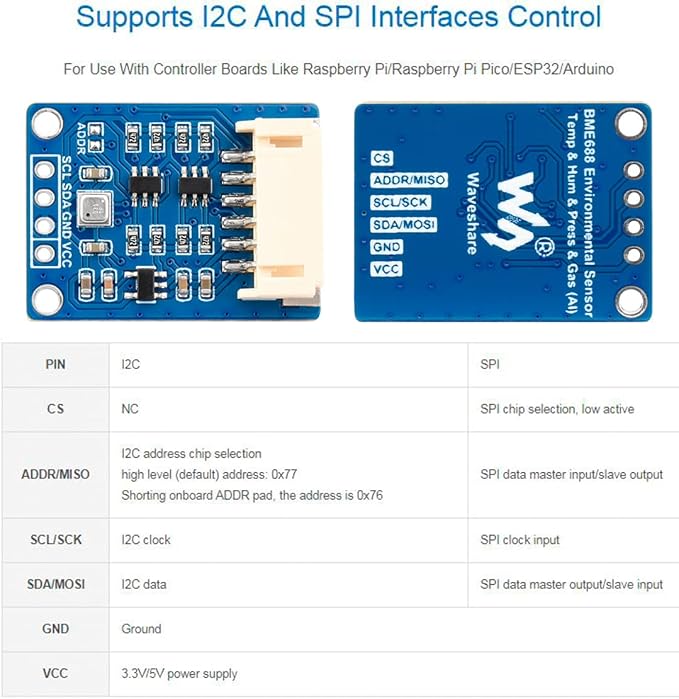 BME680 Environmental Sensor, Supports Temperature/Humidity/Barometric - Image 4