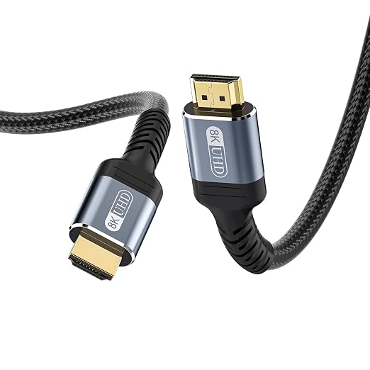 8K HDMI 2.1 Cable 6ft 48Gbps Ultra High Speed Braided Nylon HDMI Cord-8K@60Hz by Fibopitcal
