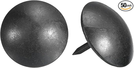 uxcell Upholstery Tacks Nail Pins Furniture, 50Pcs 19x16mm Thumb Tack Pins Assortment Kit Carbon Steel for Home Sofa DIY Decorative Nail Heads Nails, Black