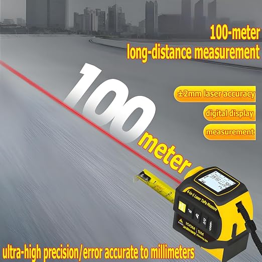 tape measure 4-in-1 laser Digital Measuring Tape & 80m/262ft Laser Distance - Image 3