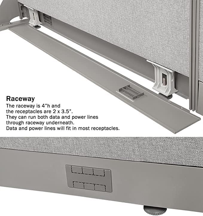 GOF Office Partition Single Panel (30"w x 72"h) 2.5ft x 6ft