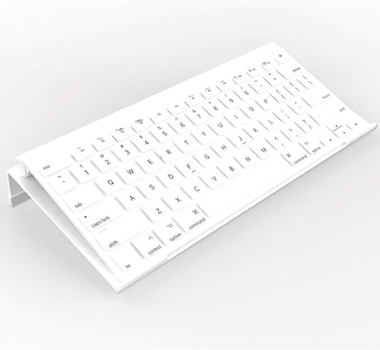 Mini Computer Keyboard Stand - 11.8'' x 5.1'' - Acrylic Keyboard Holder for 78 Keys, Universal Compact, with White Silicone Strip