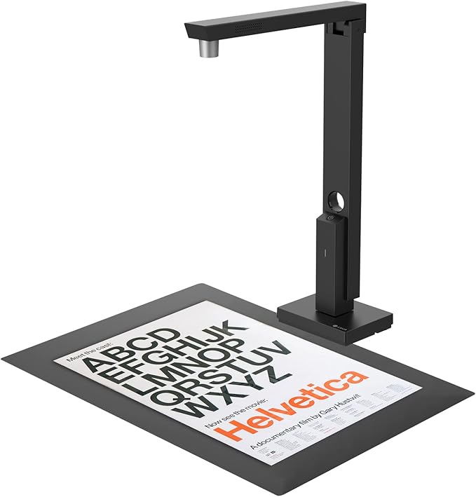 CZUR Portable 12MP Document Scanner, USB Document Camera, Fast Scan 1s/Page, Capture Size A4, OCR Function, Travel-Friendly Mobile Scanner for Mac & Windows, Lens1200 Pro (Not for Books)