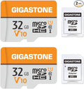 GIGASTONE 32GB Micro SD Card 2-Pack, V10 Video Recording, Surveillance by Gigastone