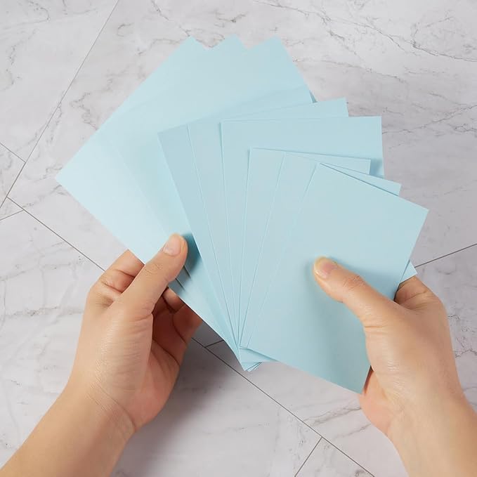 50 Sheets Blank Cardstock Paper 250 GSM Thick Heavy Cards Stock for DIY Art Projects, Card Making, Postcards, Greeting Cards, Birthday Party, Wedding Invitation (Light Blue, 5x7 inches)