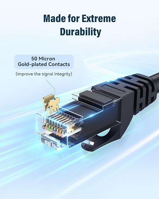 Cat 6 Ethernet Cable 5ft, High Speed 10Gbps Network Cable, UTP 24AWG Flexible - Image 5