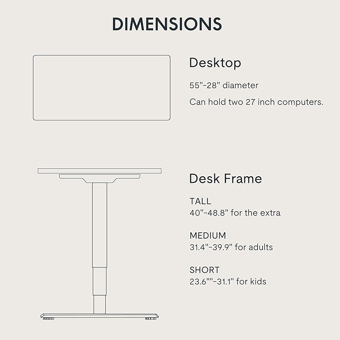 FLEXISPOT E6 Essential 3 Stages Dual Motor Electric Standing Desk 55x28 Inch Whole-Piece Board Height Adjustable Electric Sit Stand Desk（White Frame + Grey Wood Grain Desktop, 2 Packages）