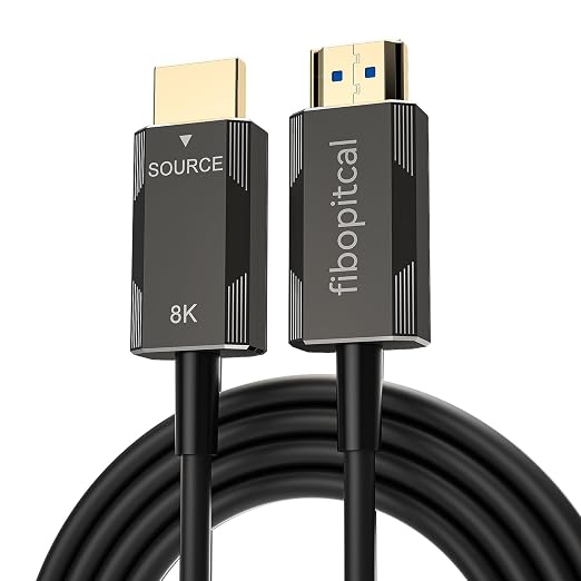 Fiber HDMI 2.1 Cable, 48Gbps Full Speed Long Gaming HDMI Cord, Ofiice by Fibopitcal