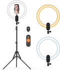 12 inch Ring Light with Stand 2800mAh Rechargeable, LED Circle Selfie Cordless by Kmasic