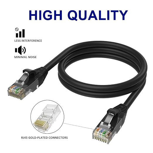 Adoreen Cat 6 Ethernet Cable 5 Ft-3 Pack, High Speed Short Patch Cables Network - Image 3