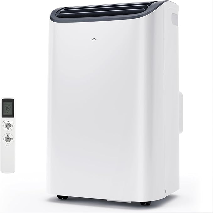 EUHOMY 12,000 BTU Portable Air Conditioners, 4-in-1 Portable Air Conditioner Up to 550 Sq.Ft, Portable AC Unit with Cool, Sleep, Dehumidifier, Fan Mode, Timer, Low Noise, Installation Kit, Apartment