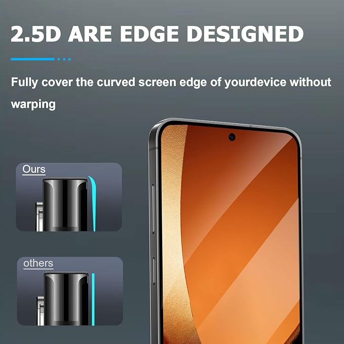 Galaxy S23 Plus Privacy Screen Protector Tempered Glass, 9H Hardness 2D Curved - Image 6