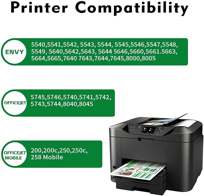 Replacement for HP 62xl Ink Cartridge Combo Pack - High Yield Ink Cartridges Compatible for hp Ink 62, Envy 5540 7640 7645 5660 OfficeJet 200 250 5740 Ink, Black, Tri-Color, 2 Pack