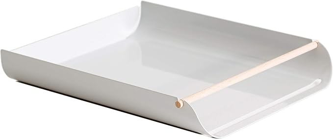 U Brands Metal Paper Tray, Letter Size, Desktop Accessory, Arc Collection, Grey, 3548A02-06