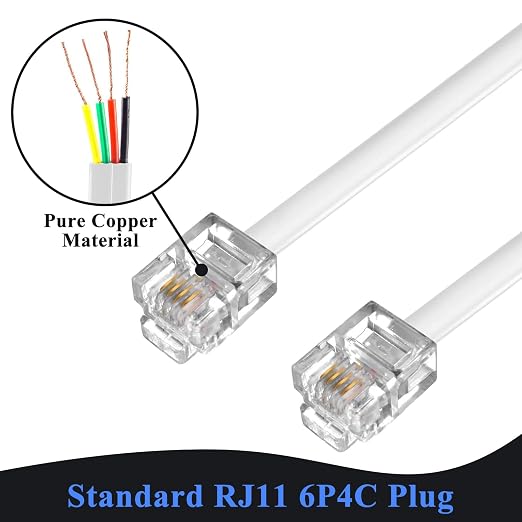 Phone Cord 6 FT, Landline Telephone Cable - Image 2